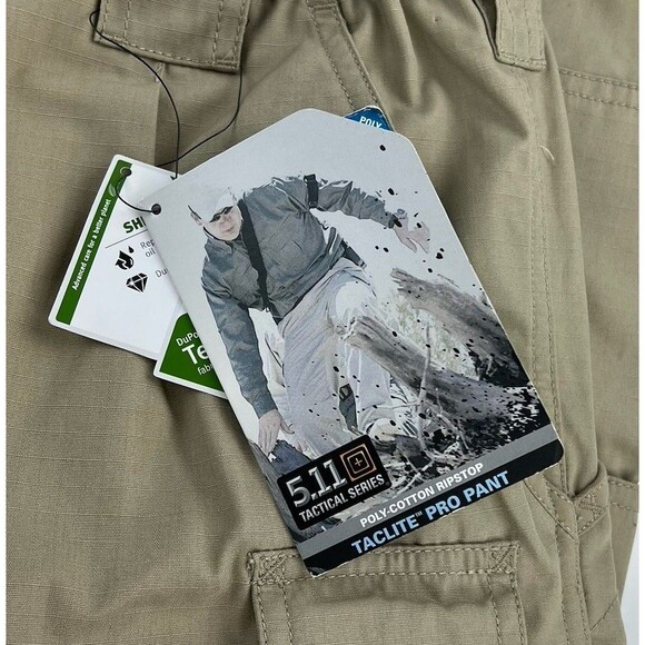 5.11 Tactical Mens Taclite Pro Lightweight Performance Pants 40x34 Khaki 74273 - Picture 14 of 16